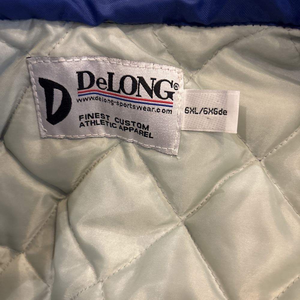 Vintage DeLong Bomber Jacket Royals MLB Baseball Size 6XL - Picture 5 of 5